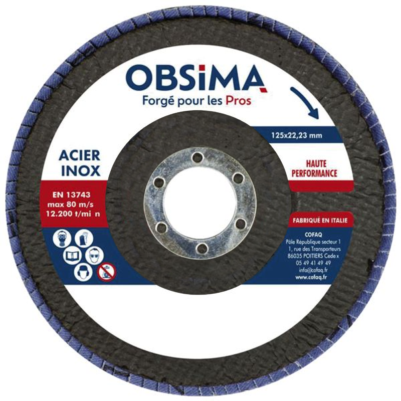 [B1260634] Disque à lamelle 125 x 22,3mm grain 40