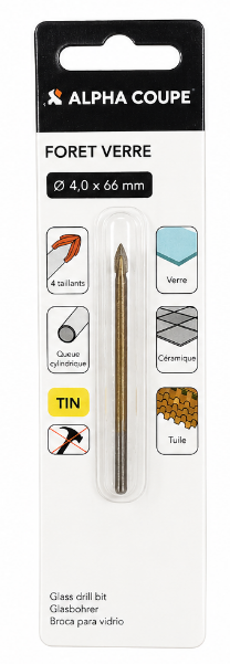 [B1260690] Foret spécial verre taillant 0,4mm